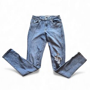 31 Levi’s high rise skinny blue jeans ripped denim pants medium wash